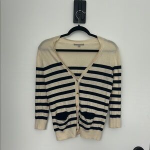GAP Cream and Black Cardigan Sweater